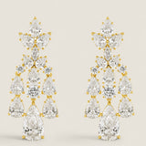 Chandelier Earrings with Pear and Round Stones (16 TCW)