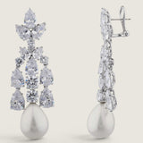 2.5 INCH DROP EARRING - EF1075P/PRL/CZ