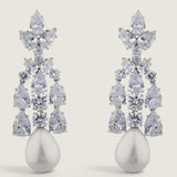 2.5 INCH DROP EARRING - EF1075P/PRL/CZ