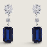 Sapphire Drop Earrings with Cushion Top (19.4TCW)