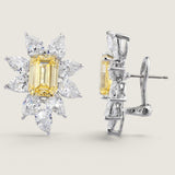 Canary Center Cluster Earrings (15 TCW)