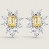 Canary Center Cluster Earrings (15 TCW)