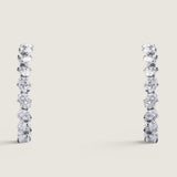 .5ct OFFSET OVAL HOOP EARRING.                                                     1 1/4CT DIAMETER - EF1345/CZ