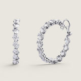 .5ct OFFSET OVAL HOOP EARRING.                                                     1 1/4CT DIAMETER - EF1345/CZ