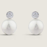 15MM PEARL WITH .5CT BEZEL ROUND - EF1354/PRL/CZ