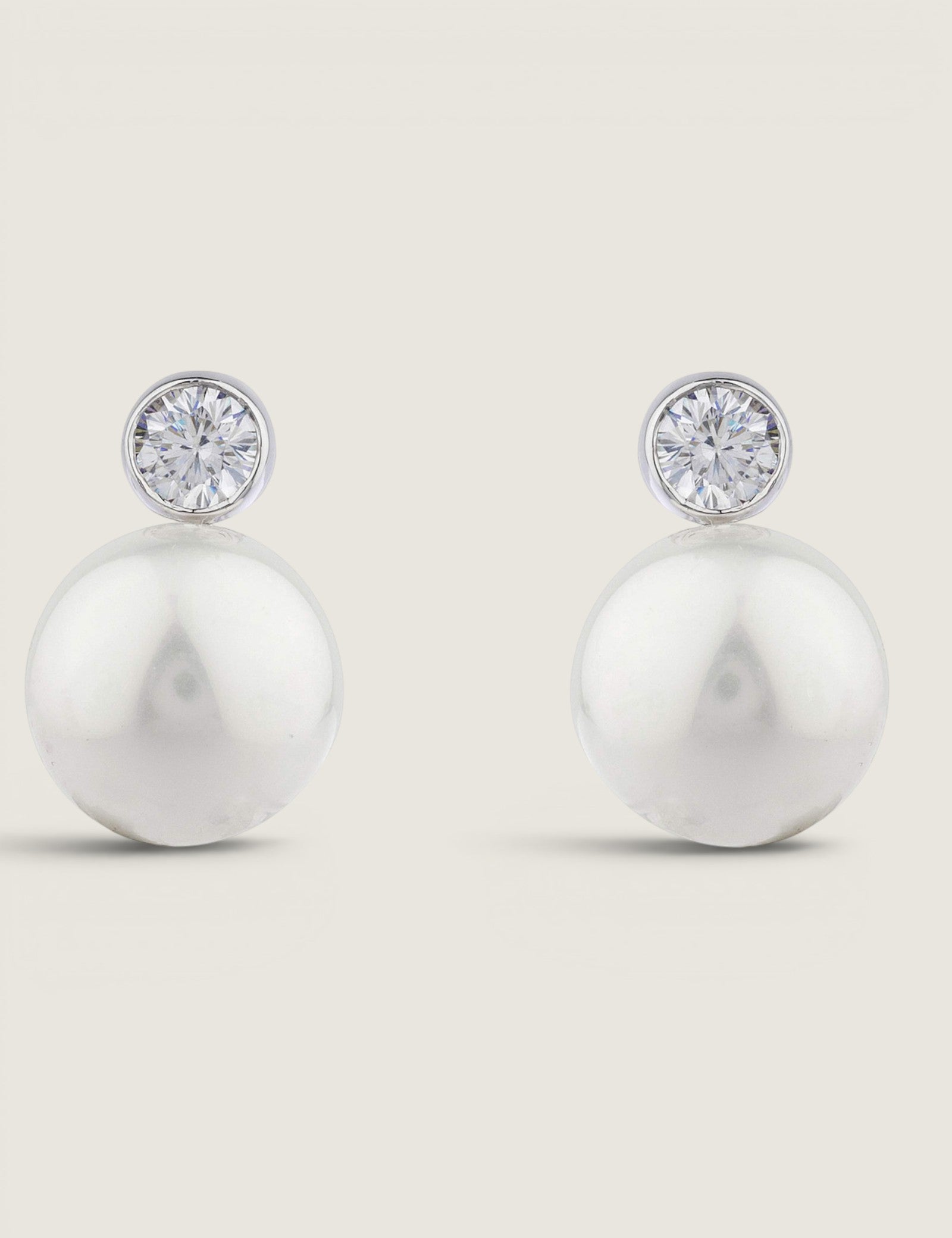 15MM PEARL WITH .5CT BEZEL ROUND - EF1354/PRL/CZ