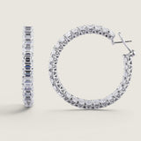 Large Emerald-Cut Hoop Earrings (28.5TCW)