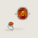 12CT CUSHION CUT WITH HALO F1353-TOPAZ-CZ-14K