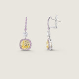 8CT CUSHION DROP WITH PAVE SETTING - EF1364/CAN/PK/CZ