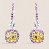 8CT CUSHION DROP WITH PAVE SETTING - EF1364/CAN/PK/CZ