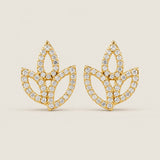 3 LEAF FLOWER EARRING - EF1370/CZ
