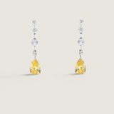 MULTISTONE DROP EARRING WITH BARS INBETWEEN - EF1381/CAN/CZ