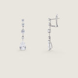 MULTISTONE DROP EARRING WITH BARS INBETWEEN - EF1381/CZ