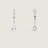 MULTISTONE DROP EARRING WITH BARS INBETWEEN - EF1381/CZ