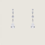 MULTISTONE DROP EARRING WITH BARS INBETWEEN - EF1381/CZ