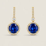 Pave Set Sapphire Drop Earring (14.7 TCW)