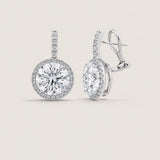 Solitaire & Pave Drop Earrings (14.75 TCW)