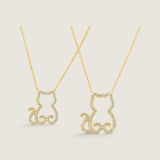 LARGE CAT SILHOUETTE PENDANT -  LGCATBODY