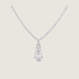 MULTI PEAR SHAPE DROP NECKLACE - N194/CZ
