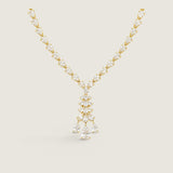 MULTI PEAR SHAPE DROP NECKLACE - N194/CZ