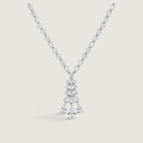 MULTI PEAR SHAPE DROP NECKLACE - N194/CZ