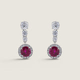 PAVE SET .8CT ROUND DROP EARRING - EF1409/RUB/CZ