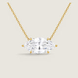 12CT EAST WEST SET MARQUISE PENDANT - PF1412/CZ