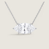 12CT EAST WEST SET MARQUISE PENDANT - PF1412/CZ