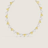 1.25CT ALTERNATING HEART NECKLACE - N197/CZ