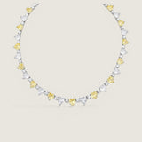1.25CT ALTERNATING HEART NECKLACE - N197/CZ