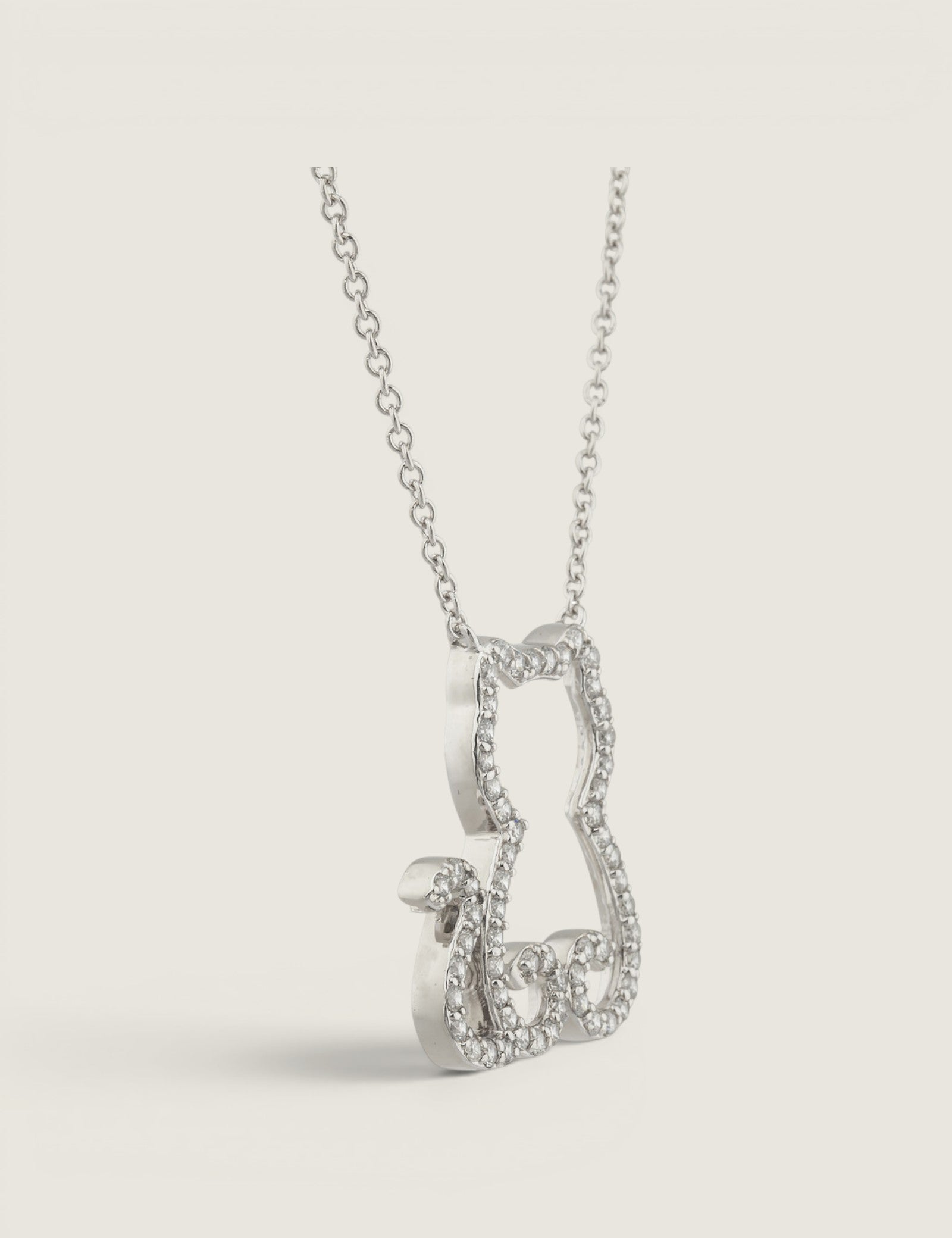 SMALL CAT SILHOUETTE PENDANT -  SMCATBODY