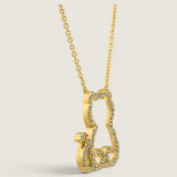 LARGE CAT SILHOUETTE PENDANT -  LGCATBODY