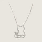 SMALL CAT SILHOUETTE PENDANT -  SMCATBODY