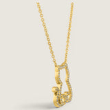 SMALL CAT SILHOUETTE PENDANT -  SMCATBODY