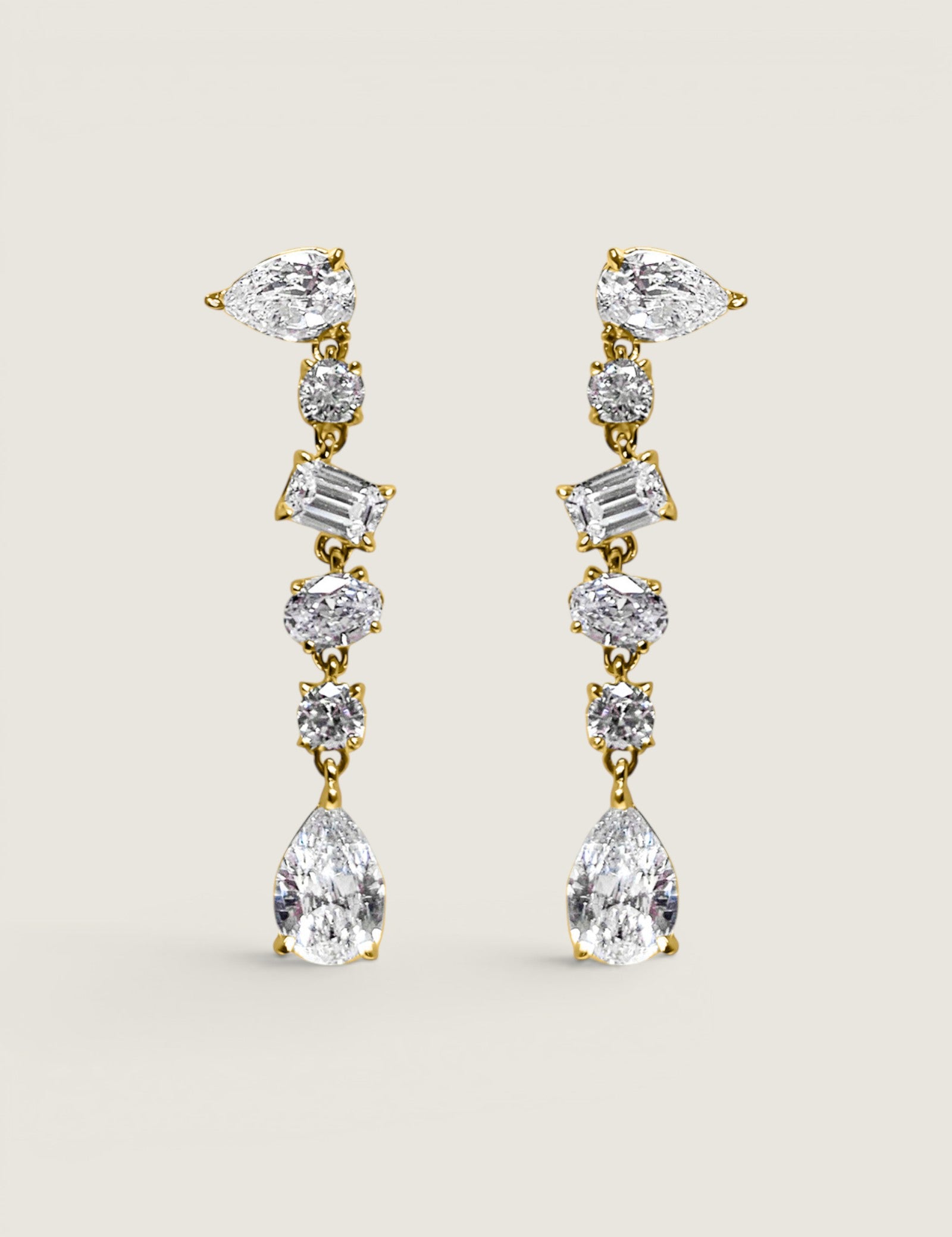 Multi Shape Drop Earrings (6 TCW)