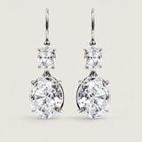 Double Oval Drop Earrings (7 TCW)