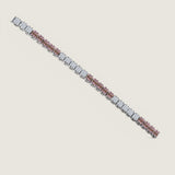 Alternating Pink Square Bracelet (8.4 TCW)