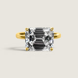 East West Emerald Cut Ring(5 TCW)