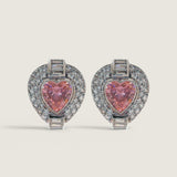EARRING egg shape ear.pave w/bags accr.ctr.diag - T12911/PK/CZ