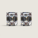 Emerald Clip Studs with Vermeil (14 TCW)