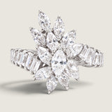 Marquise Cluster & Baguette Statement Ring