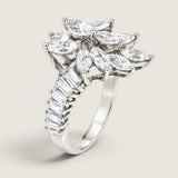 Marquise Cluster & Baguette Statement Ring