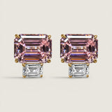 Earrings, Button, Stud, Colored Cubic Zirconia, Emerald, 438, Pink, 491, New Collection, 604, 722, New Collection Earrings, Spring Collection