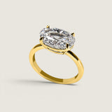 East West Oval Cut Ring(4 TCW)
