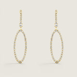Open Oval Shape Drop Earring