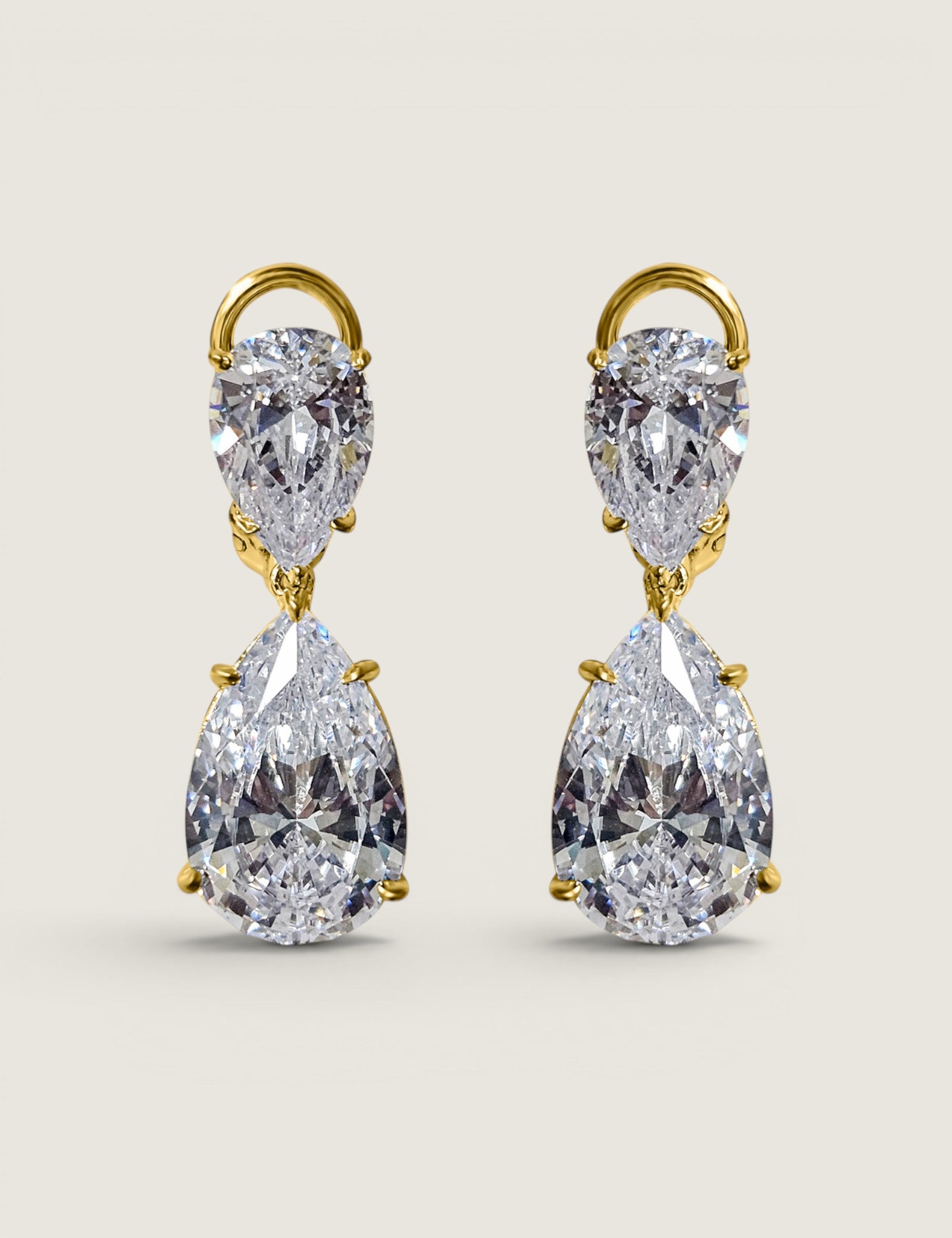 Double Pear Drop Earrings (11 TCW)