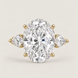 Grand Oval Three-Stone Ring (8.4 TCW)
