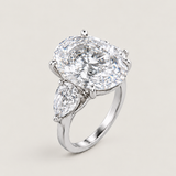 Grand Oval Three-Stone Ring (8.4 TCW)