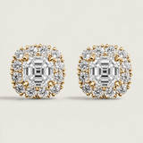 Asscher-Cut Halo Earrings (11.8 TCW)