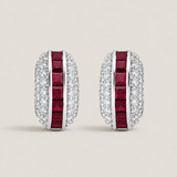 Ruby Channel Huggie Hoop Earrings